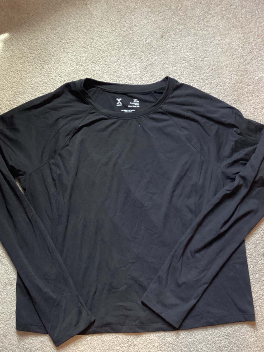 Xersion Black Long Sleeve Performance Tee